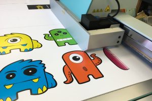 Wide format printing examples - cartoon monsters